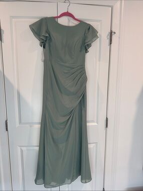 jjshouse dusty blue bridesmaid dress Sage Sleeveless Tea Length Mismatched Bridesmaid Dresses, Dress C